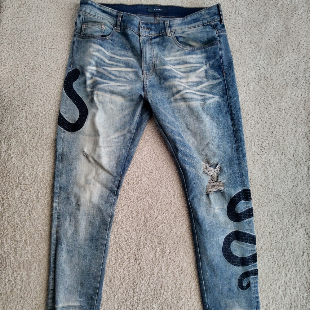Amiri snake jeans